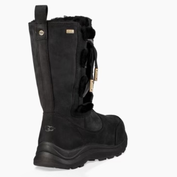 UGG SUVI WATERPROOF COLD RATED -32C/-26F SUEDE BOOTS BLACK US 6 /UK 4.5/EU 37 - Picture 4 of 15